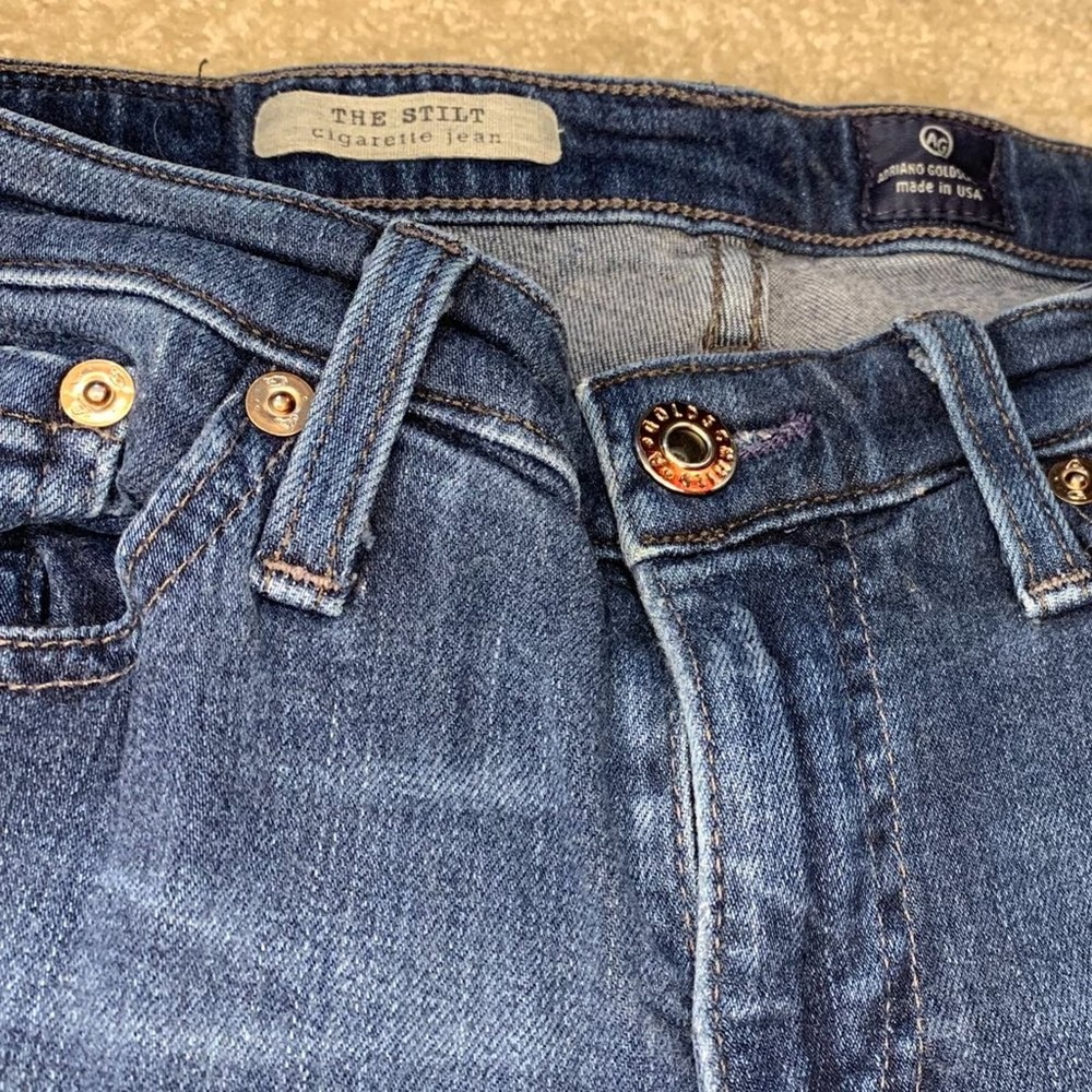 AG ADRIANO GOLDSCHMIED | The Stilt, Cigarette Jean | Medium-Dark Wash | Size 27